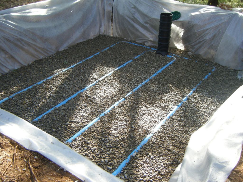 Étape 4, remplir d'une hauteur précise de gravier