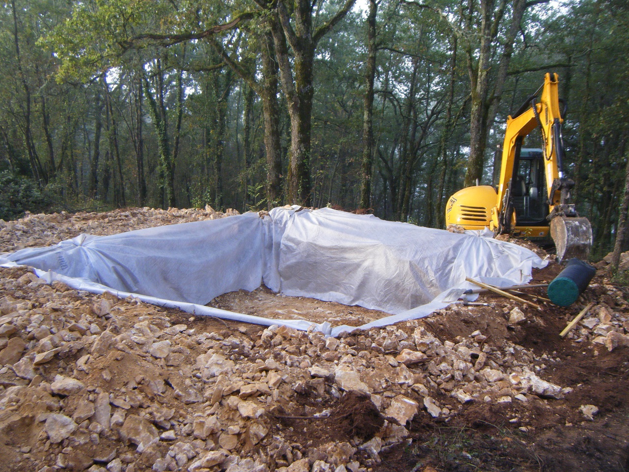 Installation d'un filtre à sable à Paunat